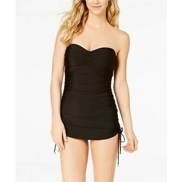 Calvin Klein Convertible Tummy-Control Swimdress - Picture 4 of 9